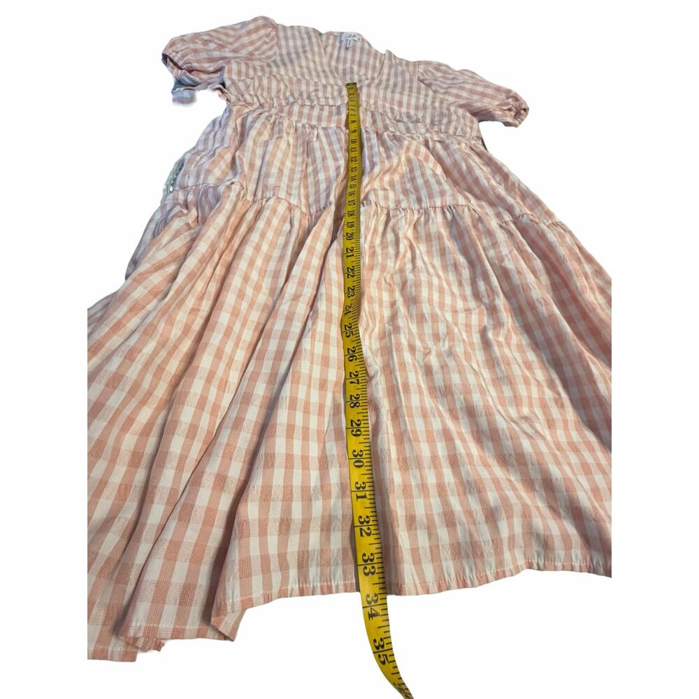 Calista Pink and White Gingham Dress - Size M - Picture 10 of 14